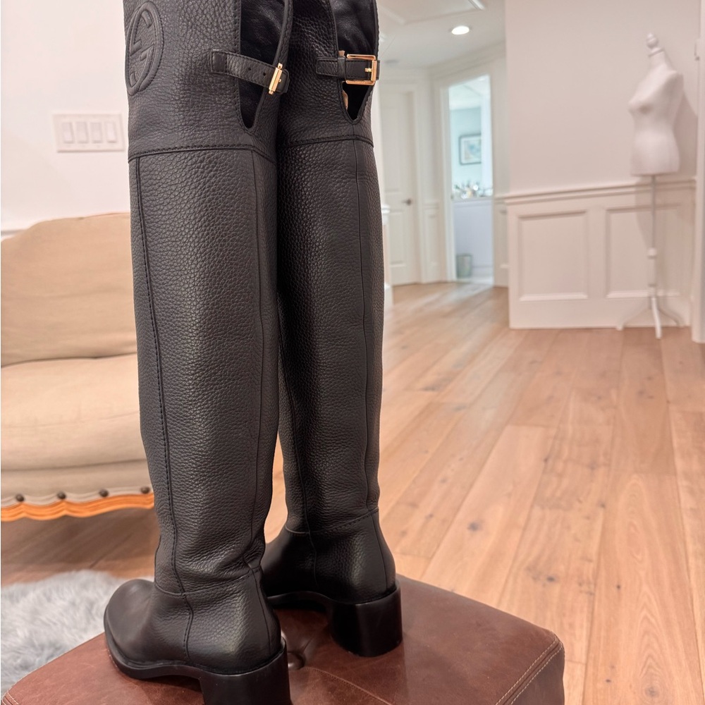 GUCCI SOHO Black Over-the-Knee Boots - Picture 5 of 8